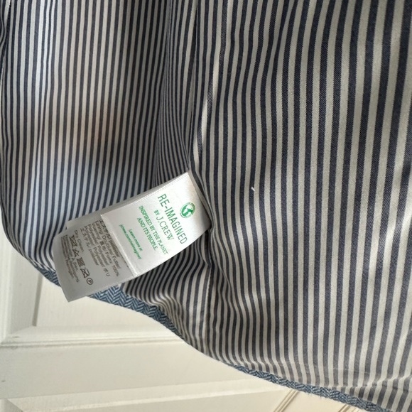 J.Crew Bristol Blazer Blue Italian Cotton-Linen Herringbone 00 - Picture 14 of 16